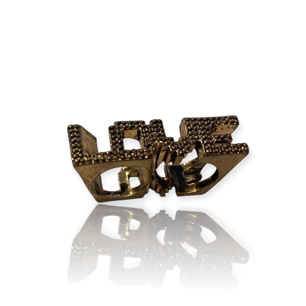 Vintage boho love double ring​​